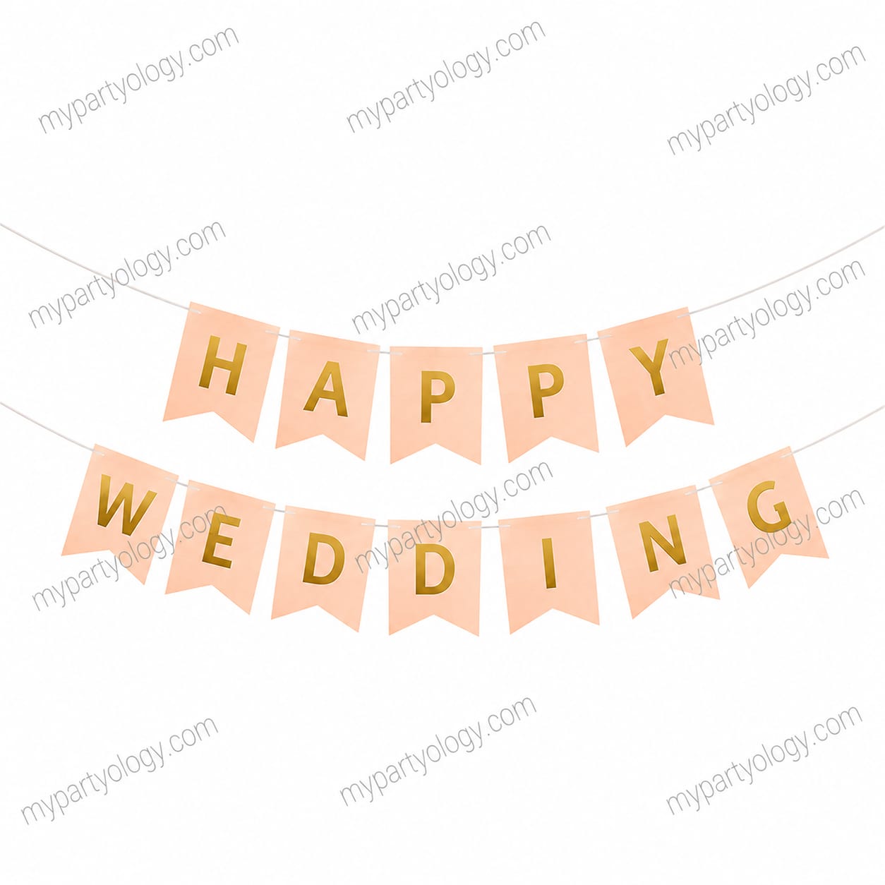 Happy Wedding Paper Banner