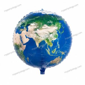 World Map 4D Orbz 22'' Foil Balloon