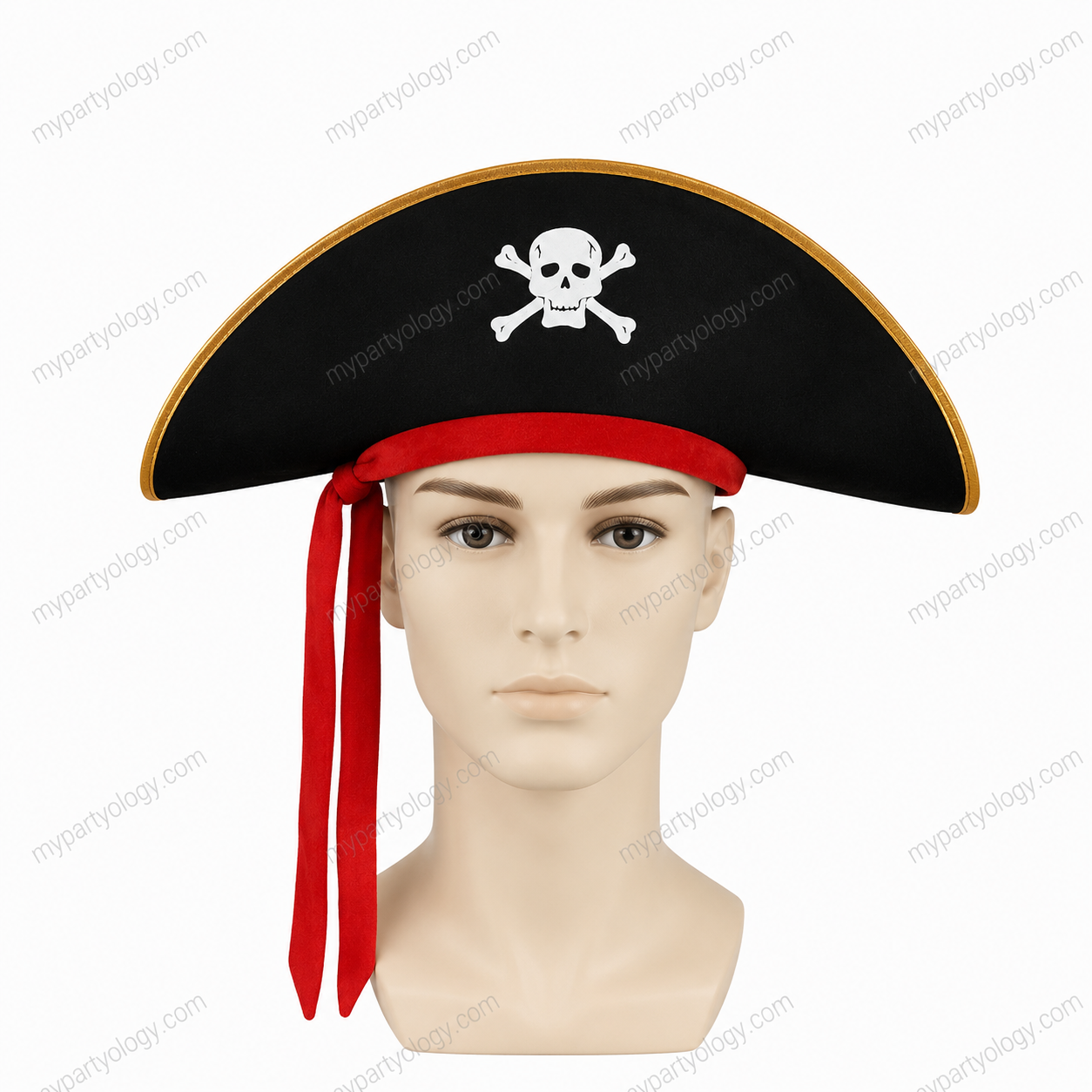 Pirate Black & Red Hat (Pack of 1)