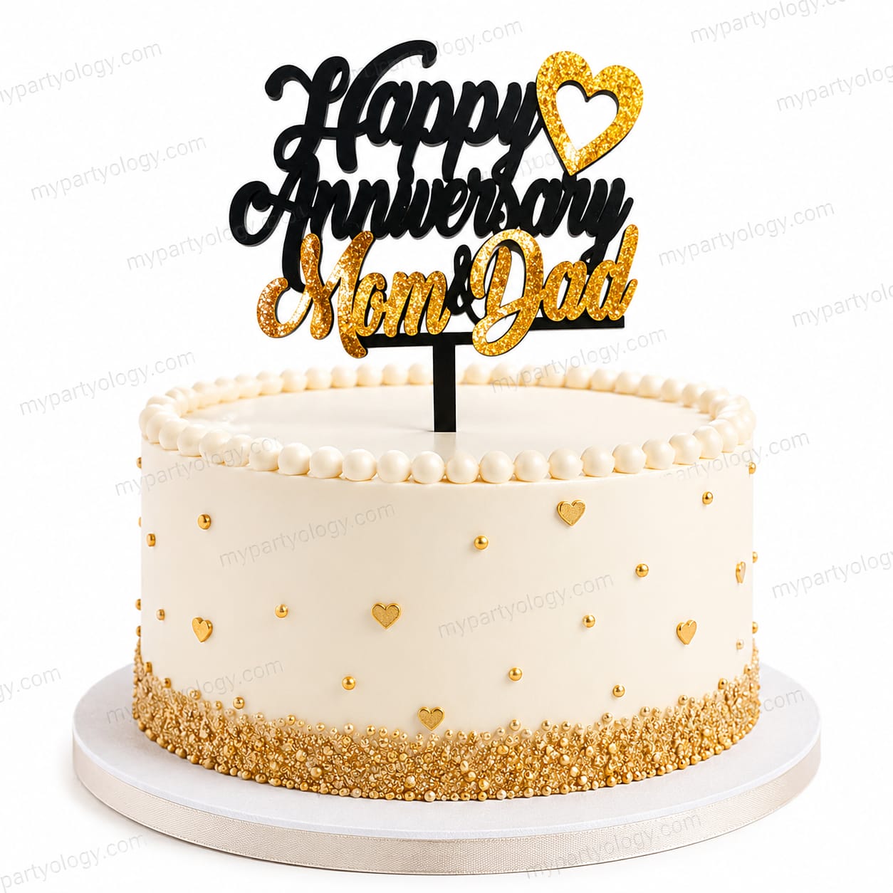 Happy Anniversary Mom & Dad Cake Topper