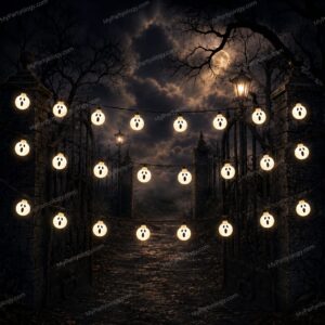 Ghost LED String Light Garland (Size-3.5 meters/20 Ghosts)