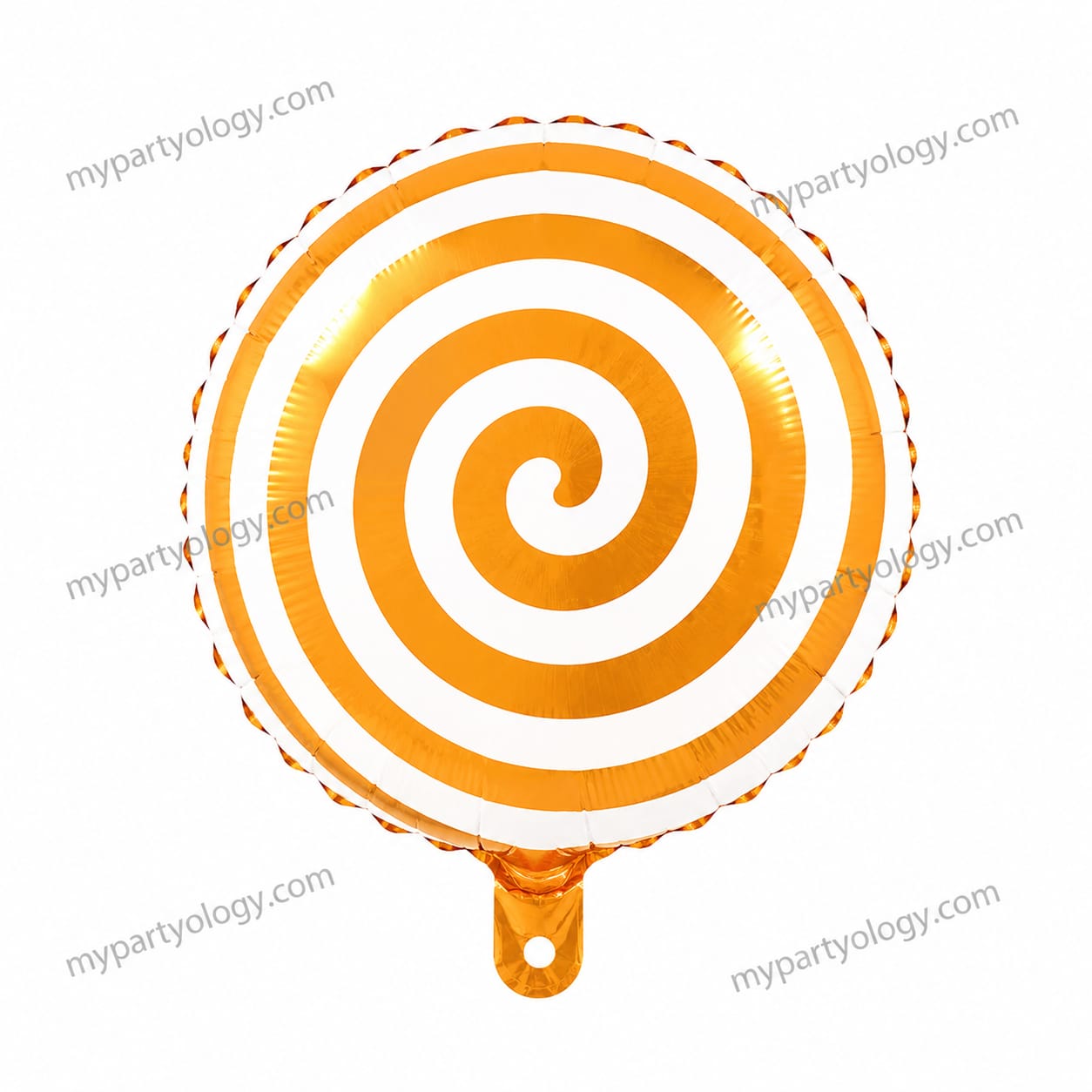 Candy Lollipop Orange & White 18'' Foil Balloon