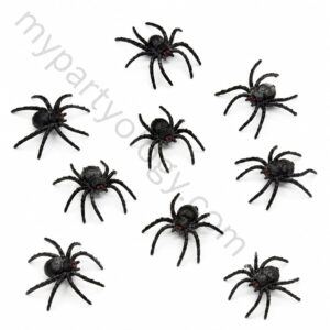 Plastic Small Spiders (Pack of 10)