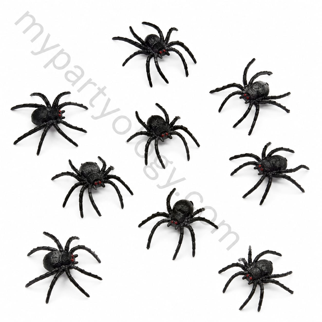 Plastic Small Spiders (Pack of 10)
