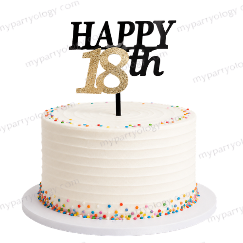 Happy 18th Birthday Cake Topper