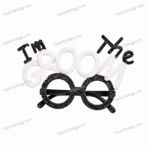 I'm The Groom Black & White Glitter Fancy Goggles (Pack of 1)