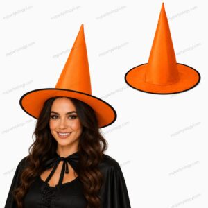 Witch Orange With Black Rim Hat