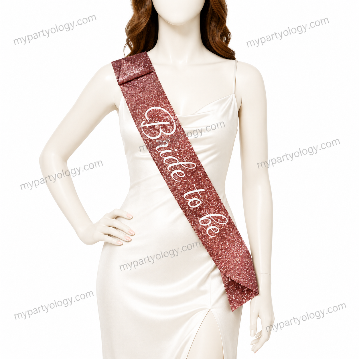 Bride to Be Rose Gold Glitter Sash