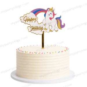 Happy Birthday Unicorn Cake Topper