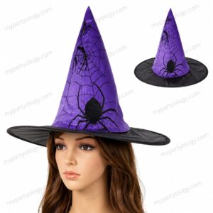 Purple Spider Witch Hat (Pack of 1)