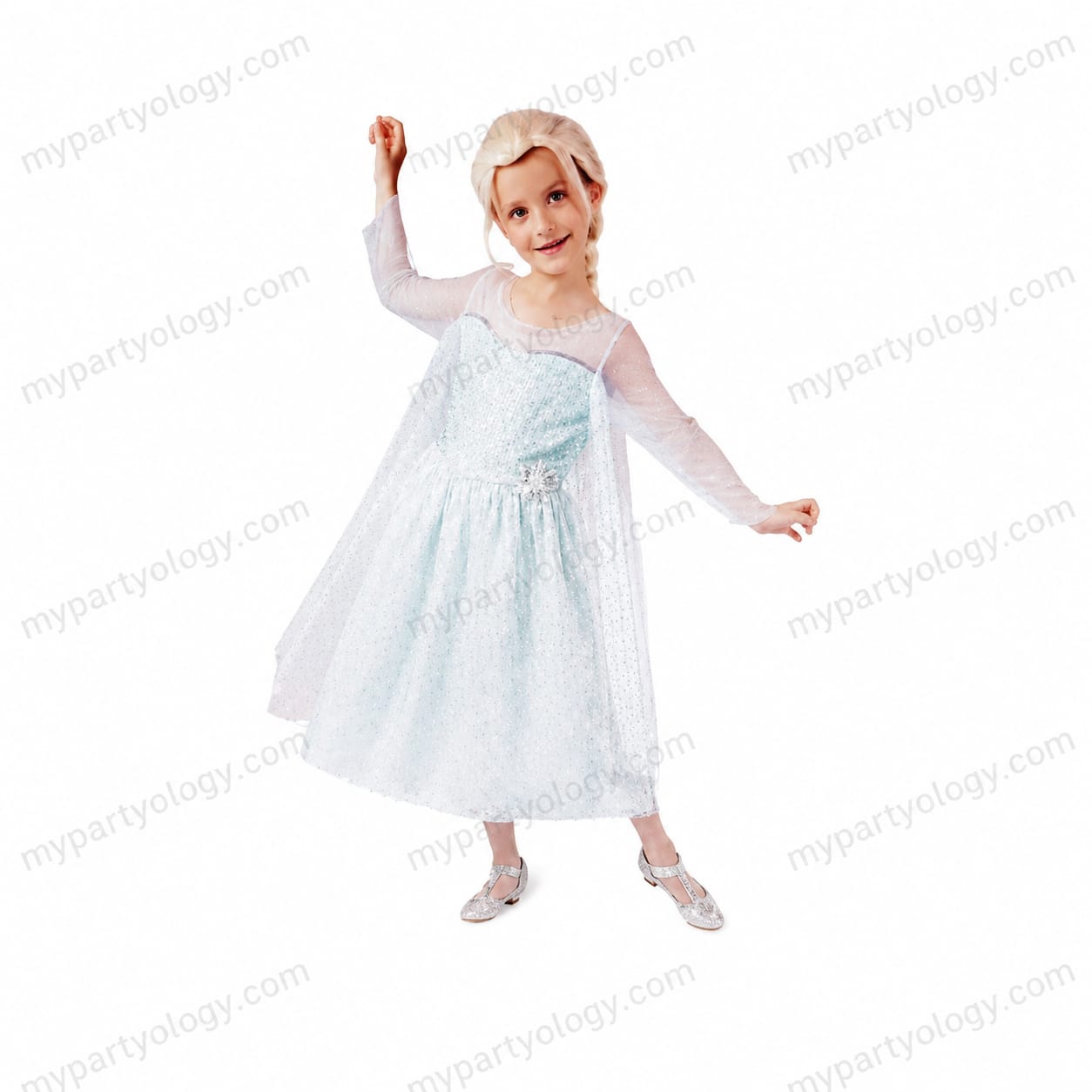 Elsa With Wig Frozen Girl Costume