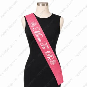Mom To Be Pink Satin Sash