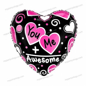 You + Me = Awesome 18" Foil Balloon