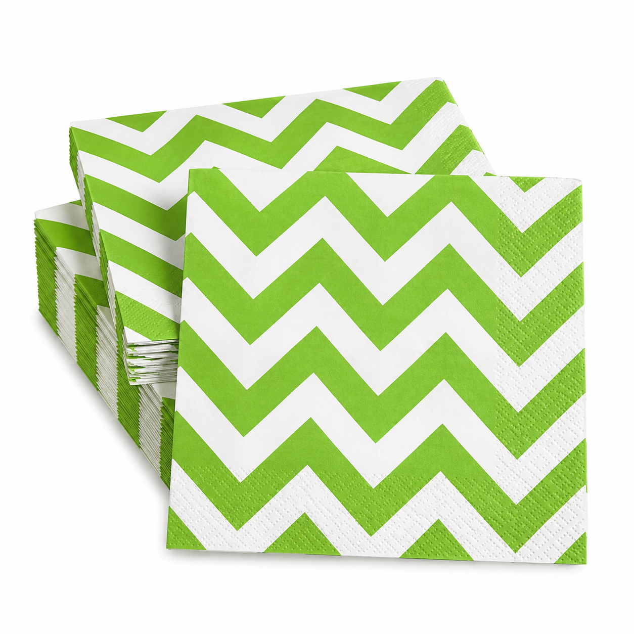 Neon Green Chevron Lunch Napkins (Pack of 16)