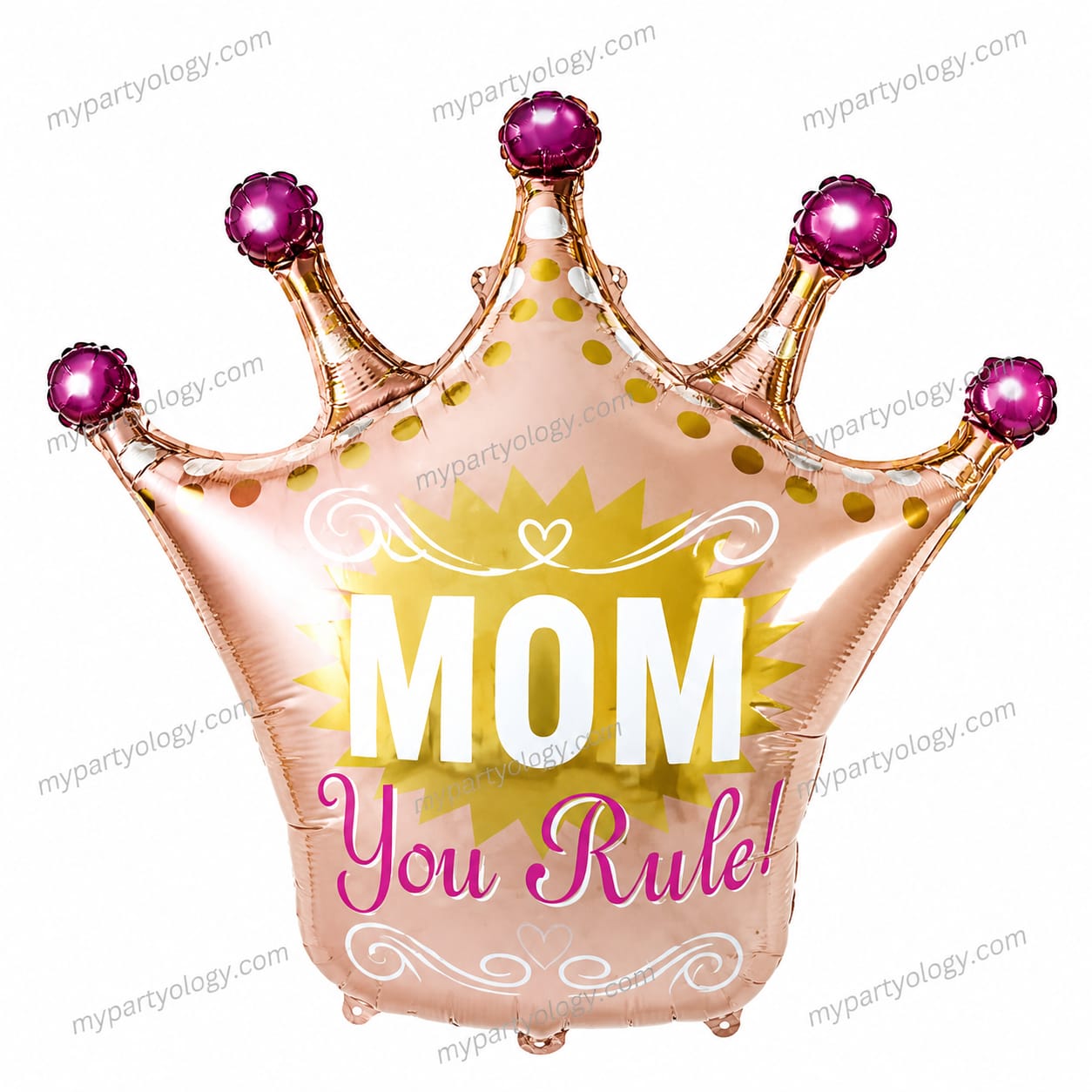 Mom U Rule Crown 24'' Foil Balloon
