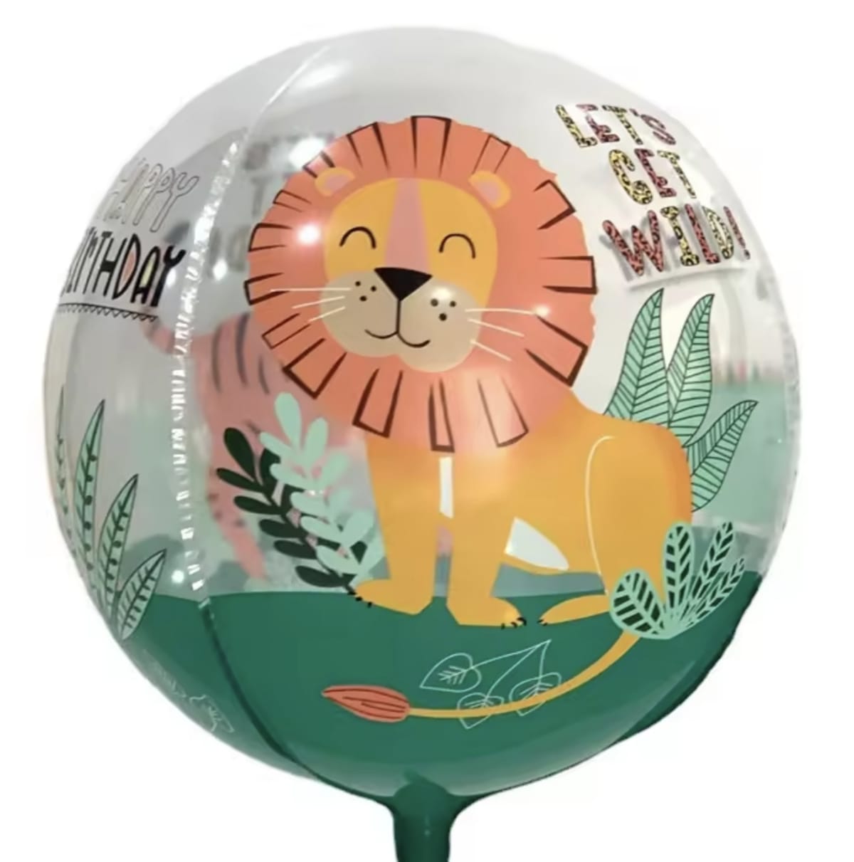 Jungle Theme 4D Happy Birthday 22'' Orbz Balloon