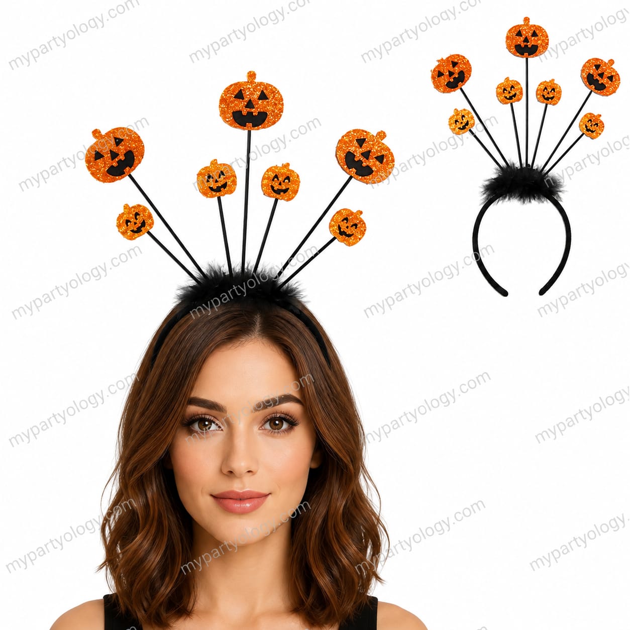 Pumpkin Glitter Headband (Pack of 1)