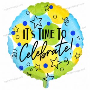 Its Time To Celebrate 18'' Foil Balloon (Anagram)