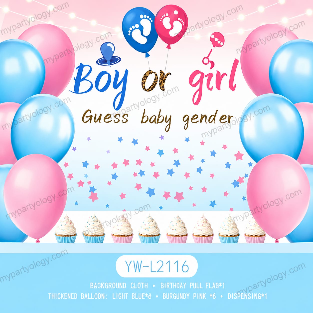 Gender Reveal Decor Kit (Pack of 14) - Image 2