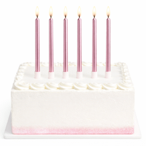 Lilac Metallic 5'' Candles (Pack of 6)