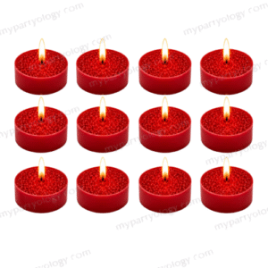 Red Glitter Round Scented Tealight Set (pcs of 12)