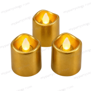 LED Gold Metallic Candle