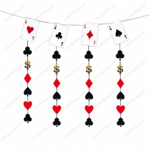 Casino Card Suit Dollar Hanging Decor