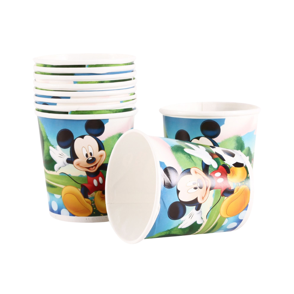 Micky Mouse Theme Paper Cups (Pack of 10)