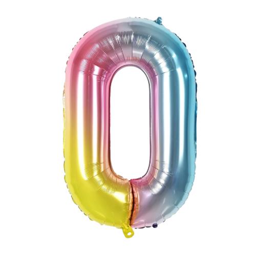 40 Inch Rainbow Gradient Number Foil Balloon - Image 2