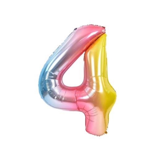 40 Inch Rainbow Gradient Number Foil Balloon - Image 6