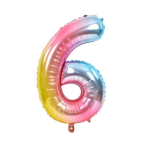 40 Inch Rainbow Gradient Number Foil Balloon - Image 8