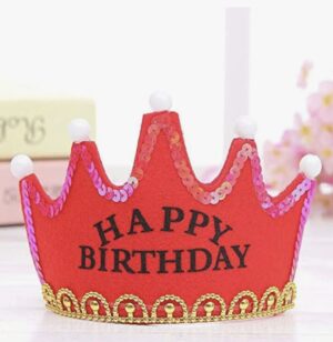 Happy Birthday Red LED Crown