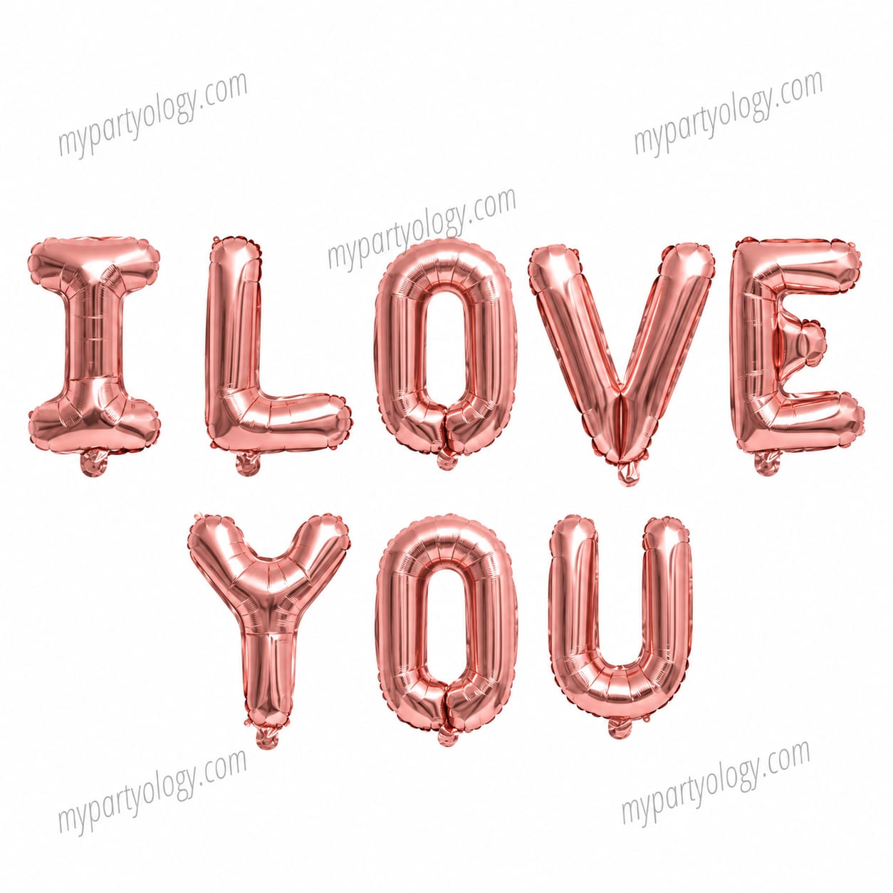 I Love You Rose Gold 16" Foil Balloon Banner