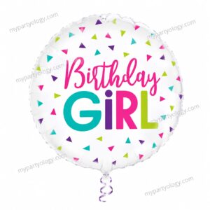 Birthday Girl Confetti 18" Foil Ballon (Unique)