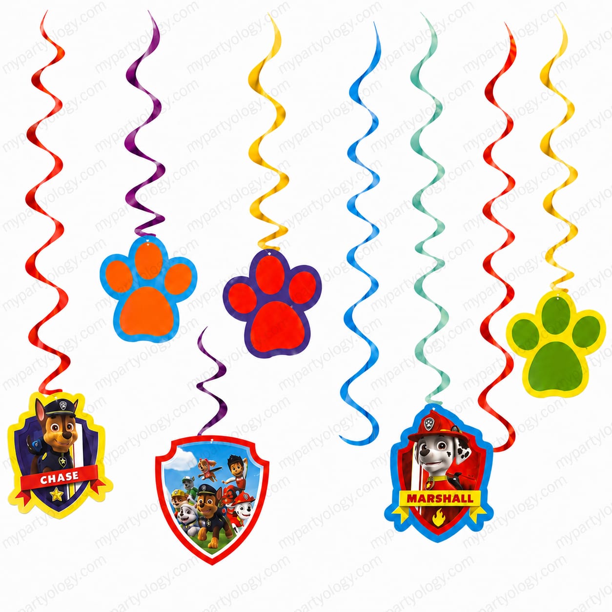 Paw Patrol Swirls Hanging Decor (Pack of 12)