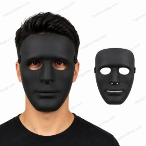 Full Face Black Plastic Mask