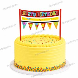 Birthday Confetti Birthday Bunting Cake Topper