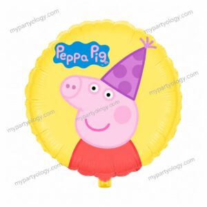 Peppa Pig With Purple Hat 18'' Foil Balloon