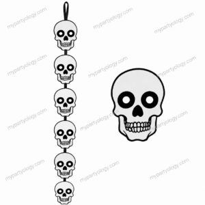 Skull Hard Paper Vertical Hanging Decoration (Pack of 1)