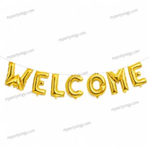 Welcome Gold 16'' Foil Balloon Banner