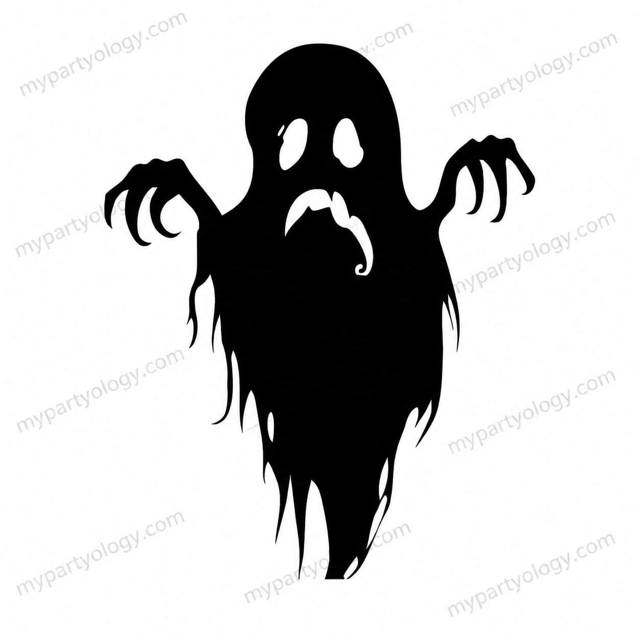 Black Ghost Paper Sticker (Pack of 1)