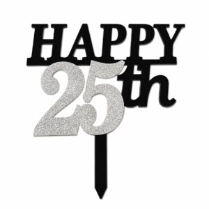 Happy 25th Birthday Cake Topper