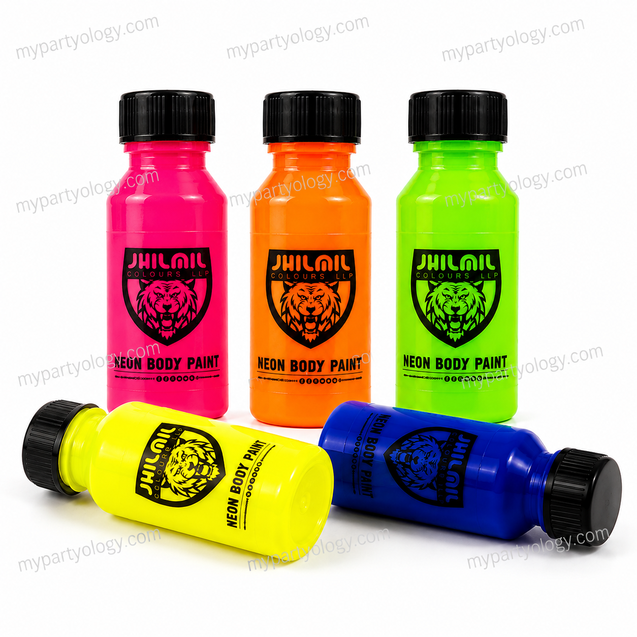 Assorted Neon Body Paint ( Pack Of 5 )