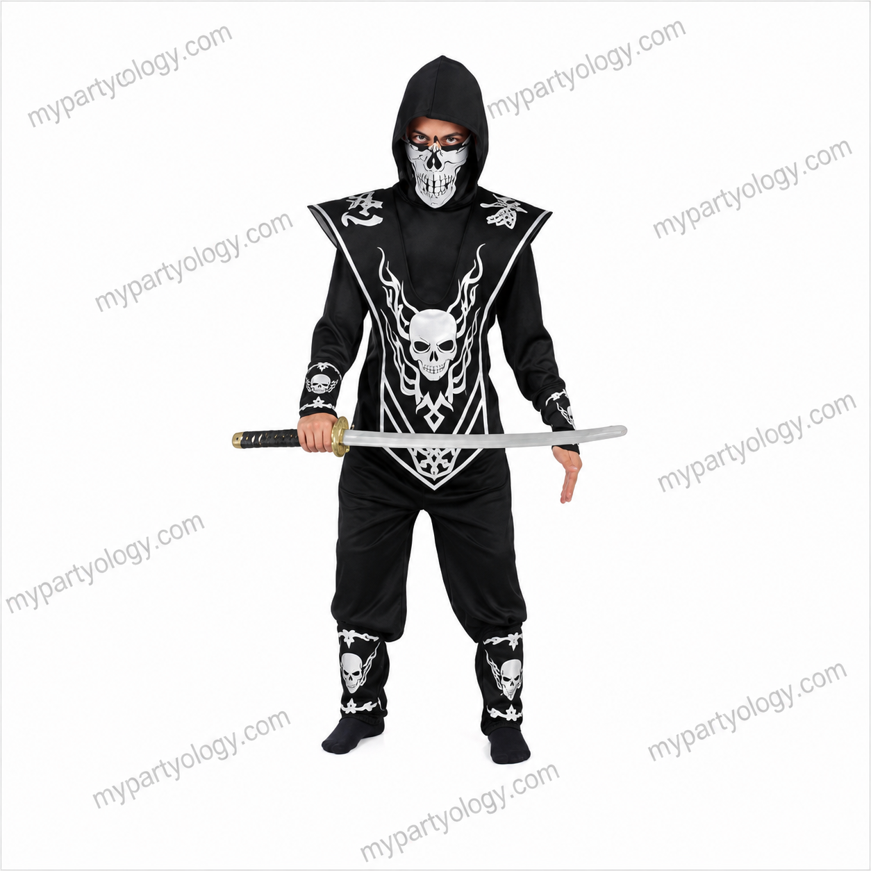 Ninja Black & White Costume