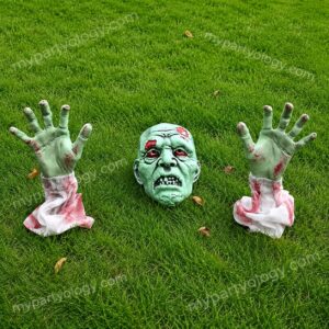 Green Lawn Scary Zombie (Pack of 3)