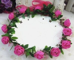 Dark Pink Rose Tiara/Headband