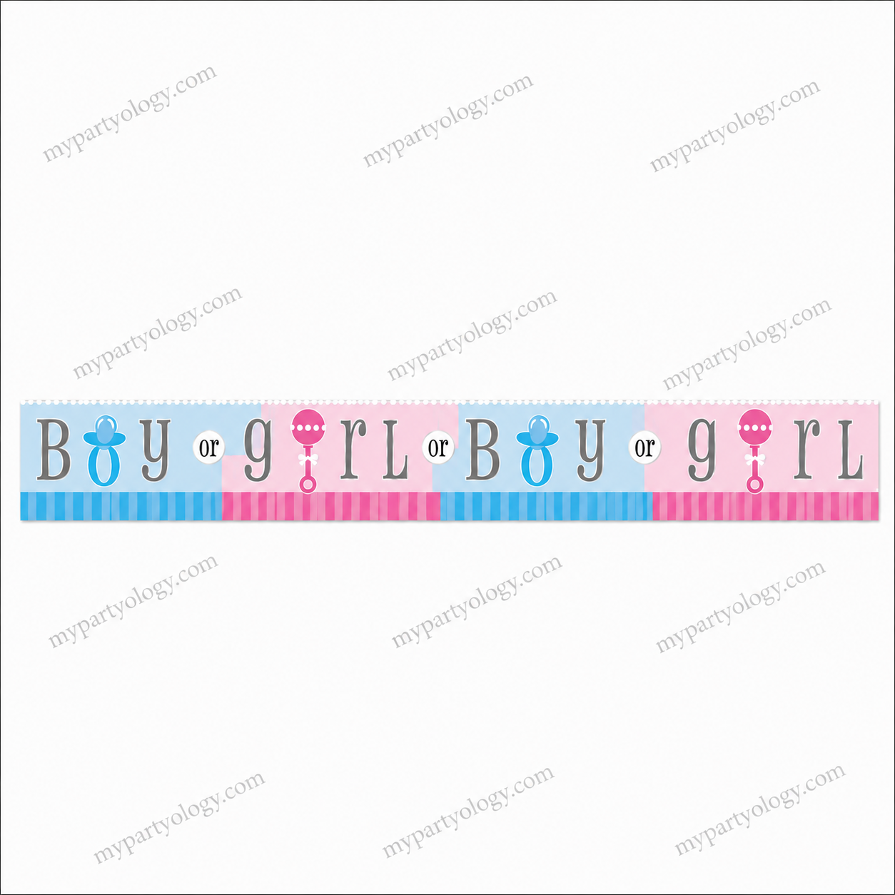 Gender Reveal Foil Banner 1/pkt