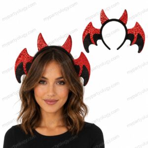 Bat Red Glitter Headband (Pack of 1)