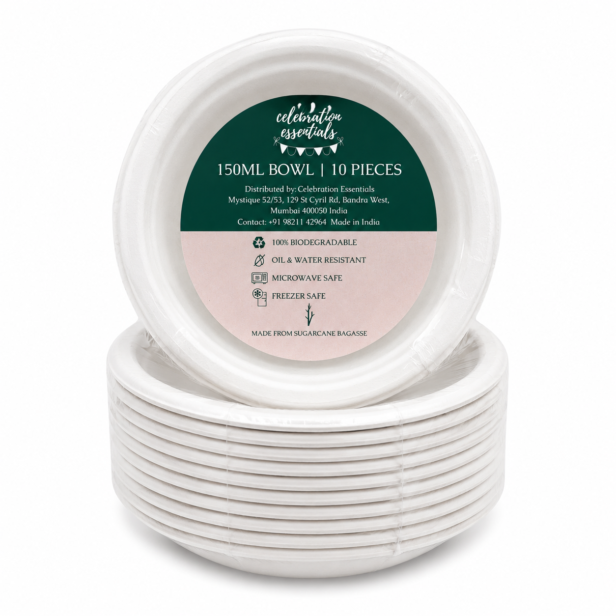Bagasse 150ml Bowl (Pack of 10)