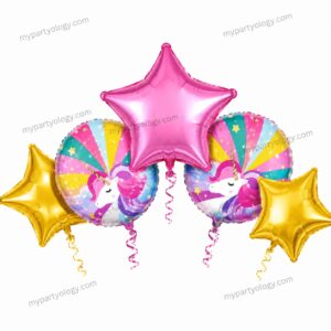 Unicorn Foil 18'' Balloon Set (Pack of 5)
